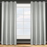 Zasłona gotowa na przelotkach ADORE 140x250 Design91 stalowa
