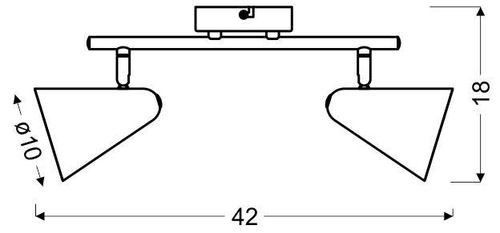 Amor listwa 2x40W E14 jasny róż na Arena.pl