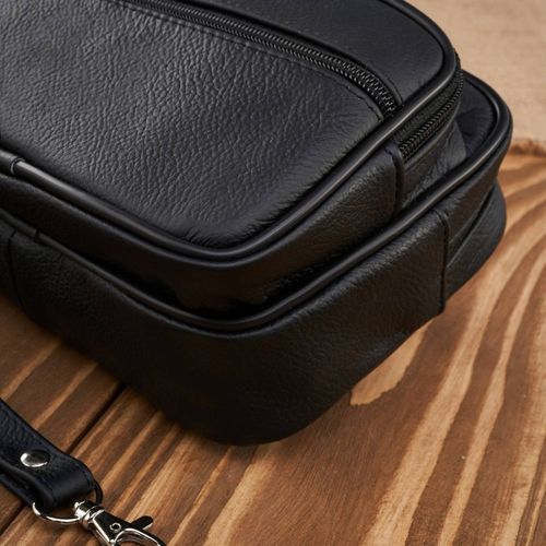 saszetka męska skórzana do ręki praktyczna pojemna czarna abruzzo abr-13 na Arena.pl