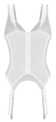 obsessive arrowel basque l/xl koronkowy transparentny biały na Arena.pl