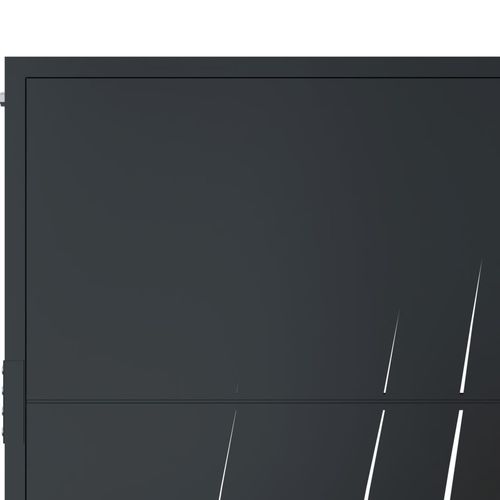 Furtka ogrodowa, antracytowa, 105x155 cm, stal, motyw trawy na Arena.pl