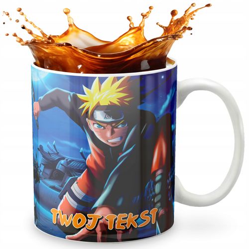KUBEK 330ml GRAFIKA PREZENT ŚWIĘTA WZÓR - NARU TO ANIME + IMIĘ na Arena.pl