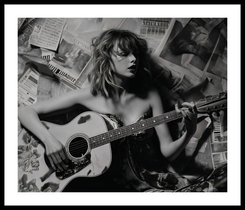 Plakat 60x50cm Młoda Gitarzystka na Arena.pl