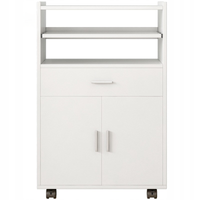 WÓZEK KUCHENNY SZAFKA REGAŁ MOBILNY NOWOCZESNY BIAŁY NA KÓŁKACH