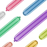 Balony do modelowania rurki modeliny mix jasnych kolorów chrom, 10 szt.