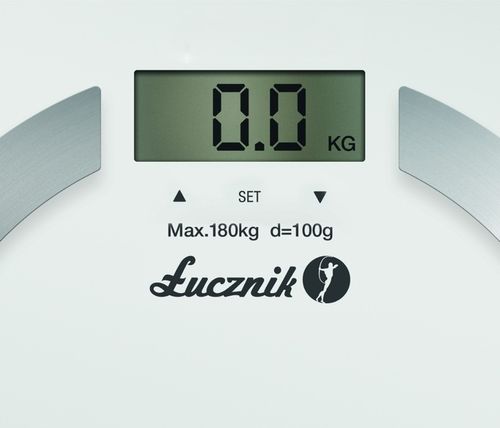 WAGA ŁAZIENKOWA ELEKTRONICZNA ANALITYCZNA POMIAR TŁUSZCZU WODY BMI ŁUCZNIK na Arena.pl