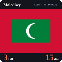 Karta eSIM Internet Malediwy 3 GB na 15 dni - bez rejestracji