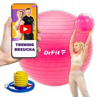 Piłka Gimnastyczna Fitness Pilates Joga Rehabilitacja ø45 z POMPKĄ DrFit