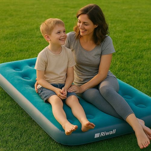 Materac dmuchany Riwall RRD-02 - 191×137×22 cm – welurowy 2-os na Arena.pl