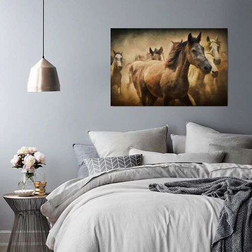 Obraz na płótnie - Canvas, Tabun koni 50x70 na Arena.pl
