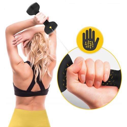 HANTLE CIĘŻARKI DO ĆWICZEŃ HANTELKI ŻELIWNE ANTYPOŚLIZGOWE ZESTAW 2x7 KG na Arena.pl