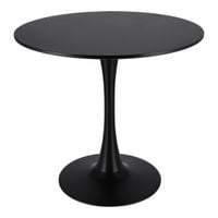 nowoczesny czarny okrągły stół do salonu jadalni kuchni