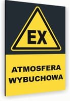 Tabliczka znak informacyjny 40x30 Antracyt ATMOSFERA WYBUCHOWA Nierdzewna