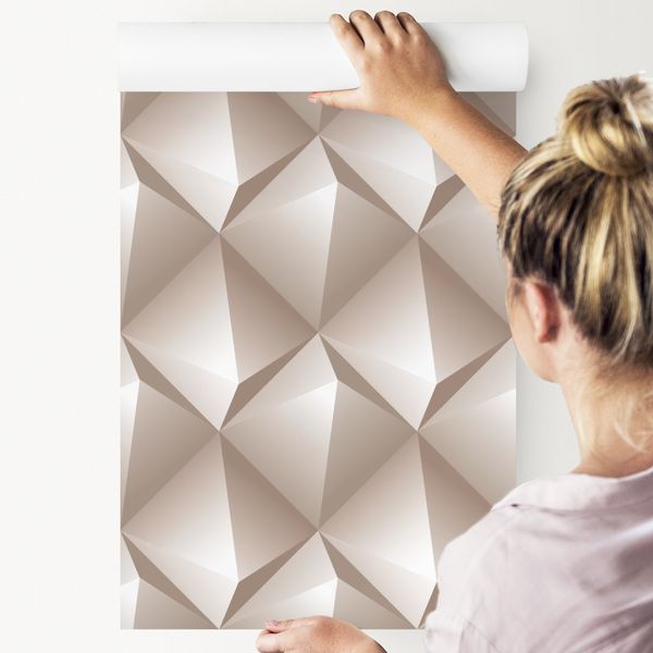 Tapeta Modernistyczny Wzór Geometryczny - Efekt 3D zdjęcie 4