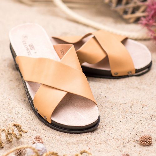 Beżowe Klapki r.38 na Arena.pl