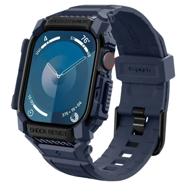 Pasek Spigen Rugged Armor "Pro" do Apple Watch 46 mm - niebieski zdjęcie 1