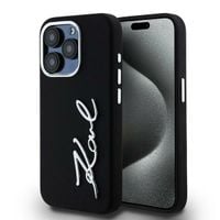 etui karl lagerfeld silicone metal       script logo do iphone 15 pro