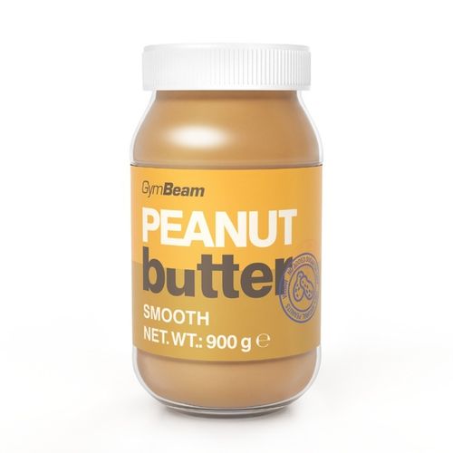 MASŁO ORZECHOWE 100% PEANUT BUTTER BEZ CUKRU SOLI GŁADKIE GymBeam 900g na Arena.pl
