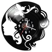 Zegar ścienny z płyty winylowej Kobieta 312.14