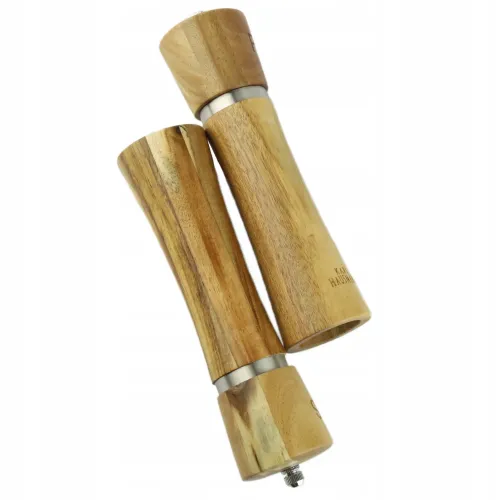 ZESTAW RĘCZNYCH MŁYNKÓW DO MIELENIA SOLI PIEPRZU PRZYPRAW DREWNIANE na Arena.pl