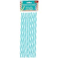 Plastikowe słomki rurki wielokrotnego użytku 12szt 20 cm niebieskie