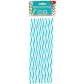 Plastikowe słomki rurki wielokrotnego użytku 12szt 20 cm niebieskie
