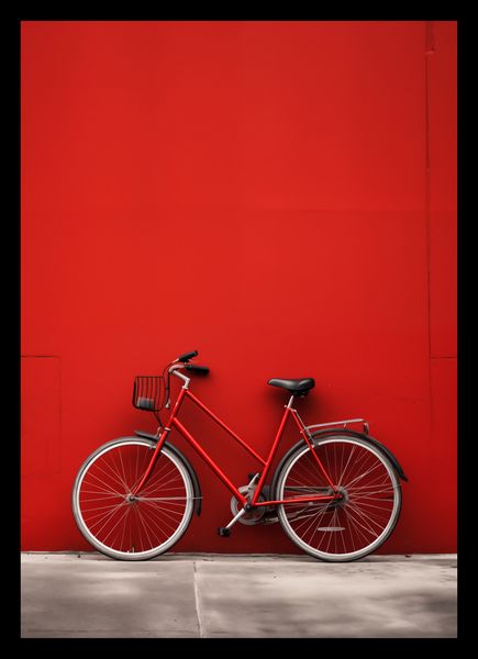 Plakat 21x29,7cm Czerwony Rower zdjęcie 2
