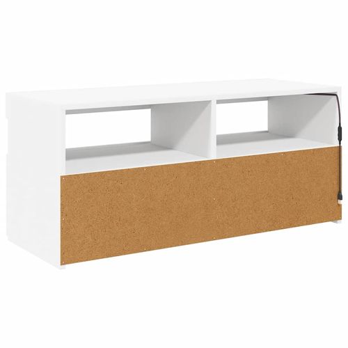 Szafka pod TV z oświetleniem LED, biała, 90x35x40 cm na Arena.pl