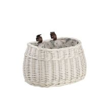 AKCESORIA ROWEROWE KOSZ NA ROWER Z WIKLINY OBSZYTY 35x17 H19 cm