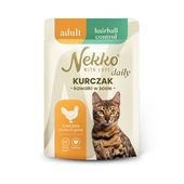 NEKKO DAILY Adult Hairball Control kurczak kawałki w sosie 85g