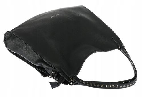 Torebka Damska Shopper worek modna duża lekka torba A4 na Ramię 6867 Czarna na Arena.pl