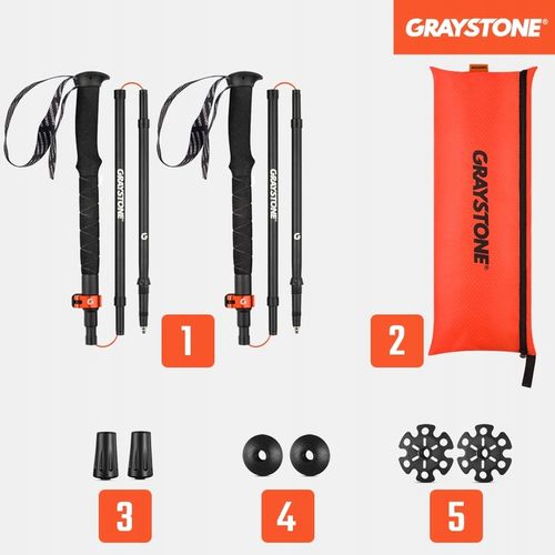 KIJE TREKKINGOWE SKŁADANE KIJKI W GÓRY DO CHODZENIA PO GÓRACH REGULOWANE na Arena.pl