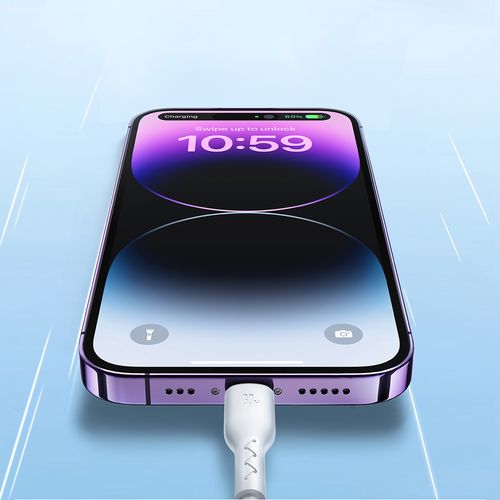 kabel przewód do iphone flash-charge series usb-c - lightning 30w 2m biały na Arena.pl
