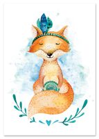 Plakat lisek lis akwarela 70x100 cm