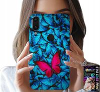 ETUI DO XIAOMI NOTE 7 - NIEBIESKIE MOTYLKI, MOTYL, KOBIECE WZORY