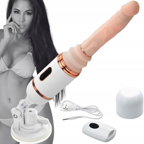 SEX MASZYNA DILDO PENIS - 420 RUCHÓW NA MINUTĘ + PILOT + PRZYSSAWKA na Arena.pl