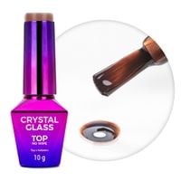 Kolorowy top no wipe Crystal Glass MollyNails Chocolate 10g