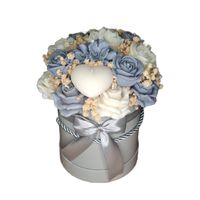 Flower Box Świece Sojowe Kwiaty Wieczny Bukiet Prezent Ślub Elegancki