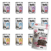 BULTI mokra karma dla psa Indyk Dorsz Jagnięcina 12x400g + Jerky Wołowina