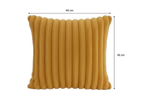 Poszewka dekoracyjna Jasiek struktura toczona 40x40 musztardowa na Arena.pl