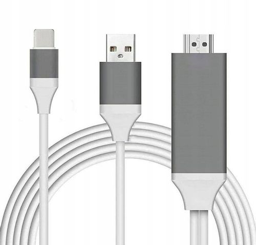 Adapter przejściówka Konwerter Kabel Lightning HDMI FHD USB iPhone iPad na Arena.pl