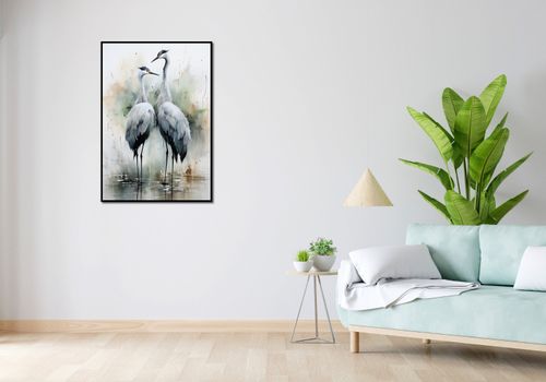 Plakat 68x98cm Tańczące Czaple na Arena.pl