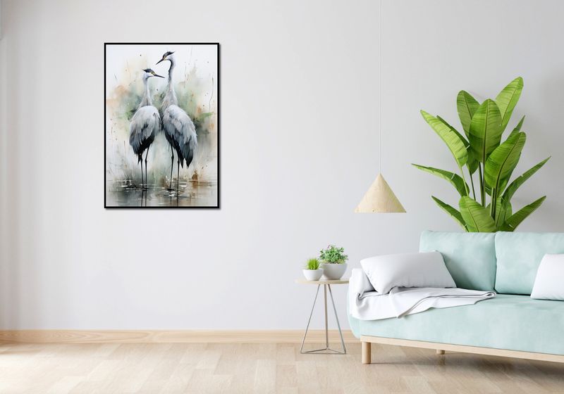 Plakat 68x98cm Tańczące Czaple zdjęcie 4