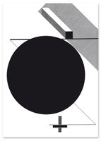 Plakat czarno biały bauhaus plakaty na ścianę 50x70 cm