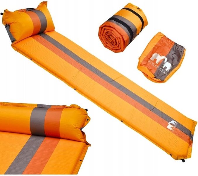 MATA SAMOPOMPUJĄCA Z PODUSZKĄ MATERAC karimata kempingowa POD NAMIOT BIWAK zdjęcie 1