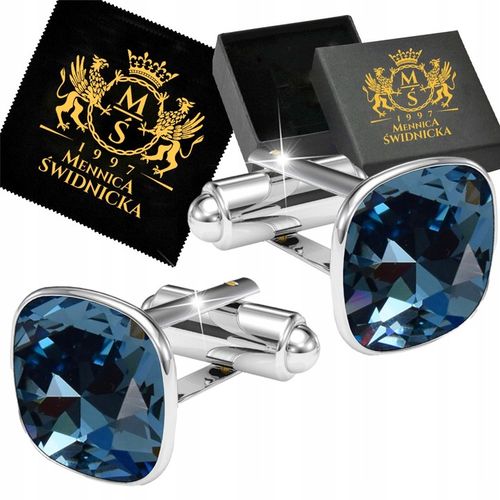 Spinki do Mankietów Koszuli Srebrne Stal Szlachetna 316L Prezent dla Niego na Arena.pl