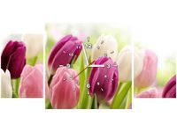 80X40CM ZEGAR SOCZYSTE TULIPANY OBRAZ
