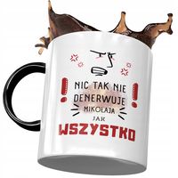 Kubek Czarny Dla Mikołaja Kolegi Na Prezent Z Nadrukiem Ze Zdjęciem