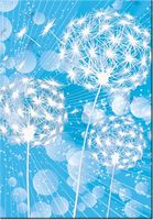 100 70CM OBRAZ PŁÓTNO DMUCHAWCE ABSTRAKCYJNYM BŁĘKITNYM TLE PŁÓTNO RAMA