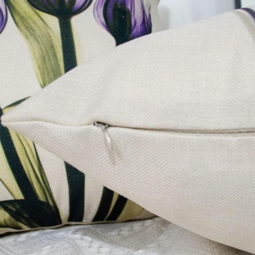 Ruedong Zestaw Lnianych Poszewek na Poduszki Białe 4 szt 45 x 45 cm na Arena.pl